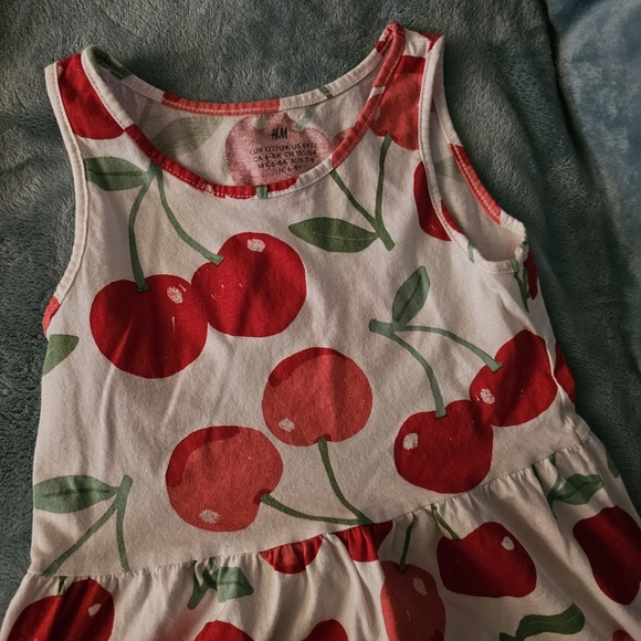 H&M Kids Dress with Red Cherry Pattern - Picture 2 of 3